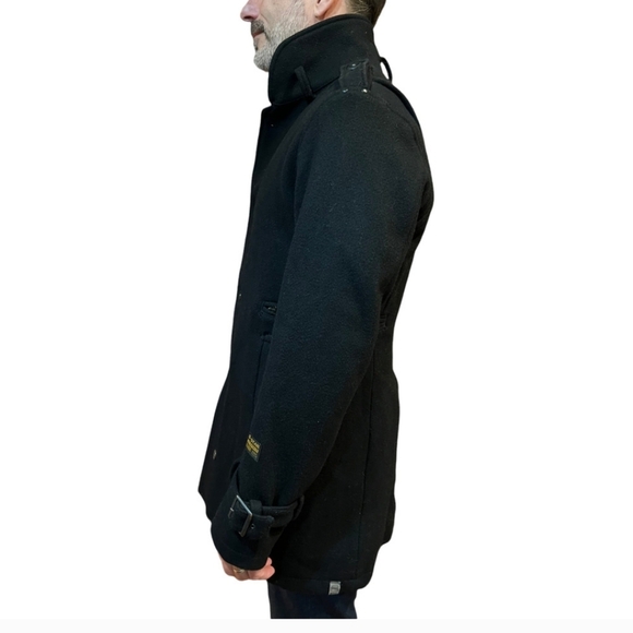 G Star Raw Men’s Military Black Wool Coat - size M - Picture 4 of 16
